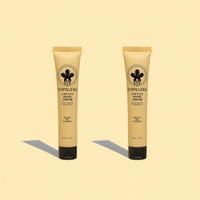 Two Nopalera cactus hand cream tubes in Dulce de Cuerpo scent displayed against a beige background
